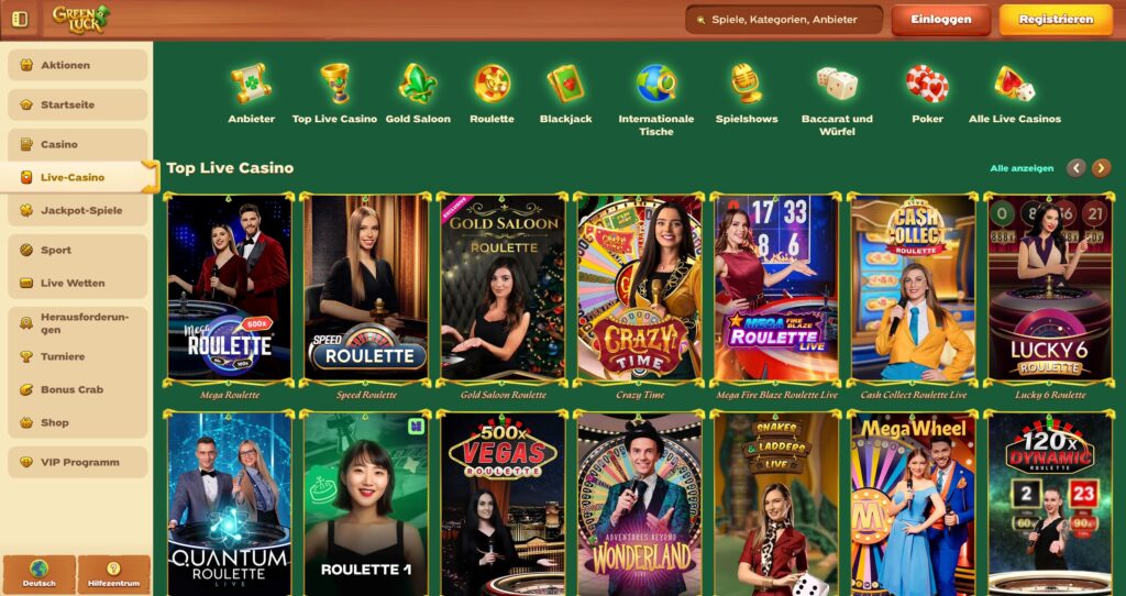 Greenluck 3 Greenluck Casino Live Games