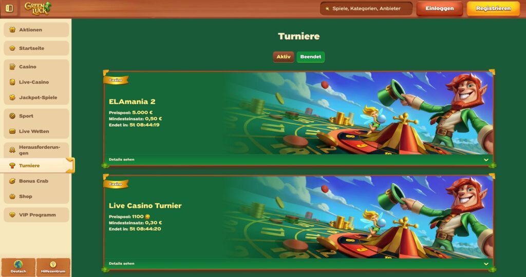 Greenluck 8 Greenluck Casino Turniere