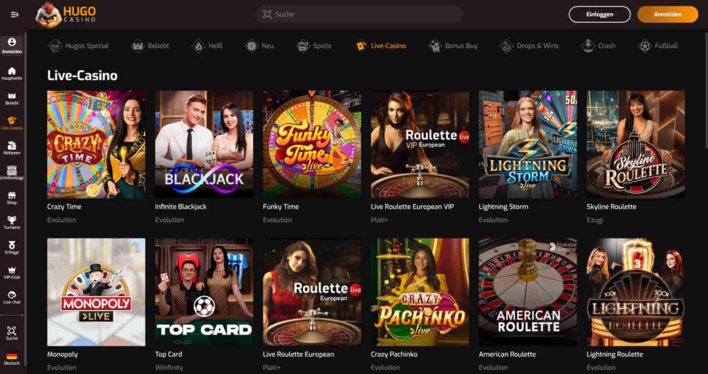 Hugo Casino 3 Hugo Casino Live Games