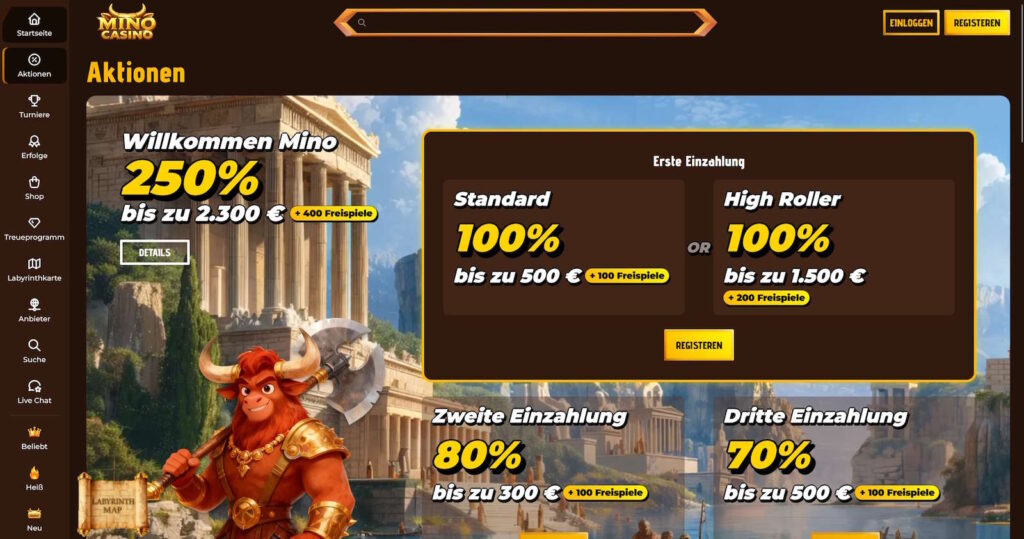 Mino Casino 6 Mino Casino Bonusauswahl