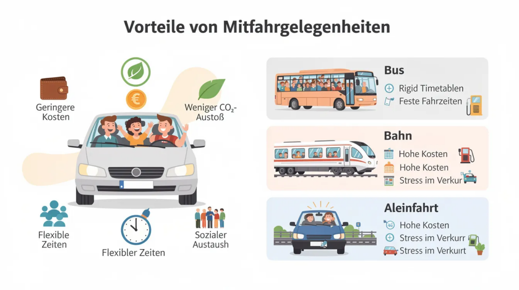 Mitfahrgelegenheit: Günstig und nachhaltig reisen mit Fahrgemeinschaften 1 Mitfahrgelegenheiten